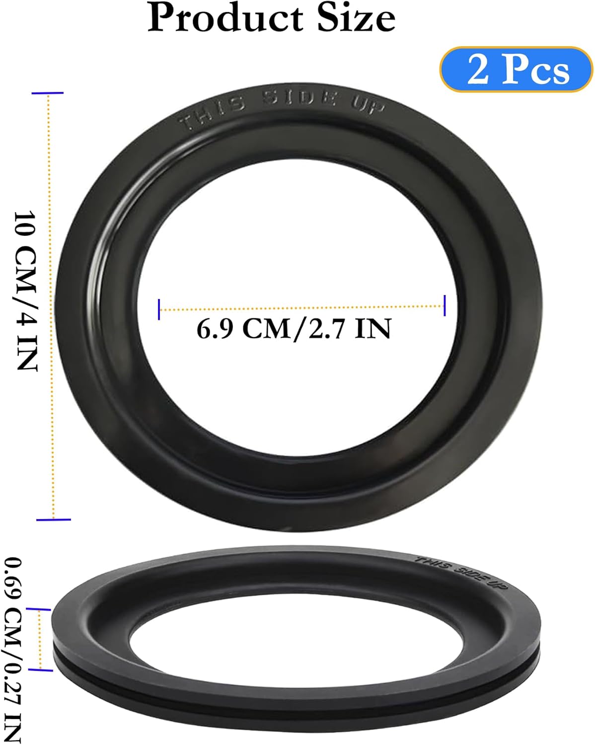 RV Toilet Seal Replacement 2-Pack for Dometic 300/310/320 Toilets, High-Grade Flush Ball Seal Gasket Kit 385311658