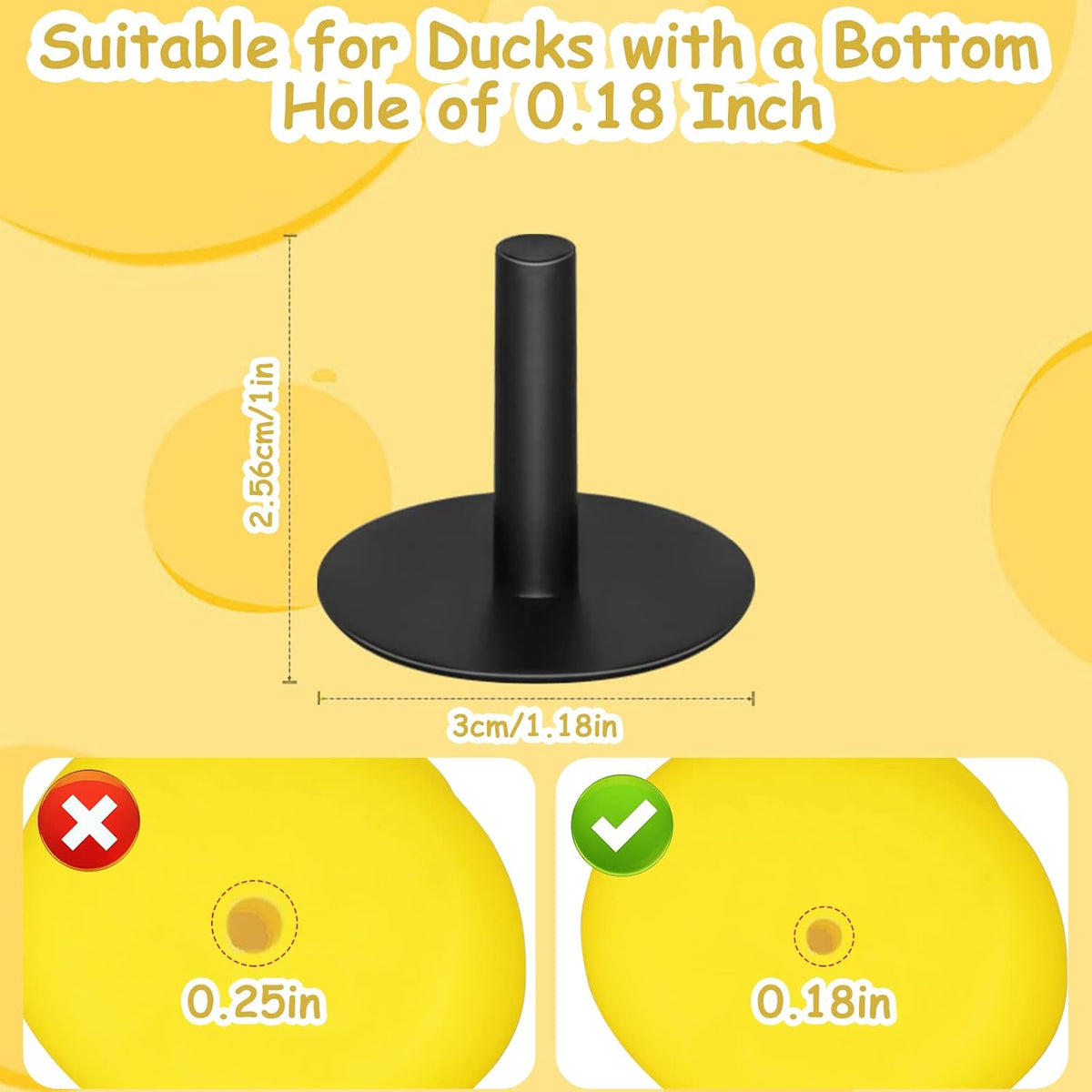 20 Piece Plastic Duck Holder Car, Rubber Duck Plug Ducks Display Fixed Mount Duck Holder