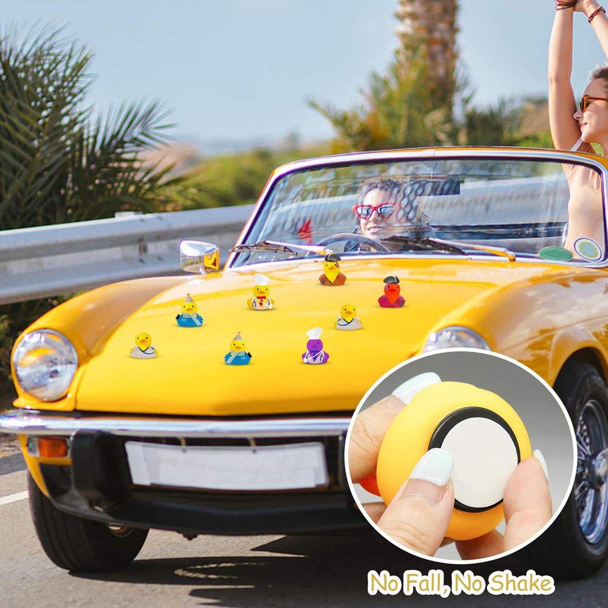 20 Piece Plastic Duck Holder Car, Rubber Duck Plug Ducks Display Fixed Mount Duck Holder
