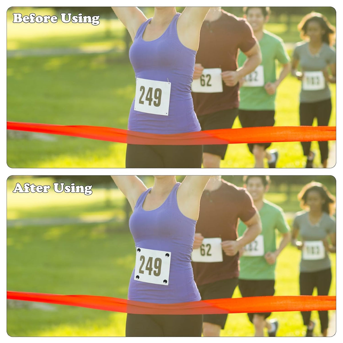 10 Piece Marathon Running Bib Clips Magnets for Runners Race Number Bib Clips Buckles Fixing Fastener