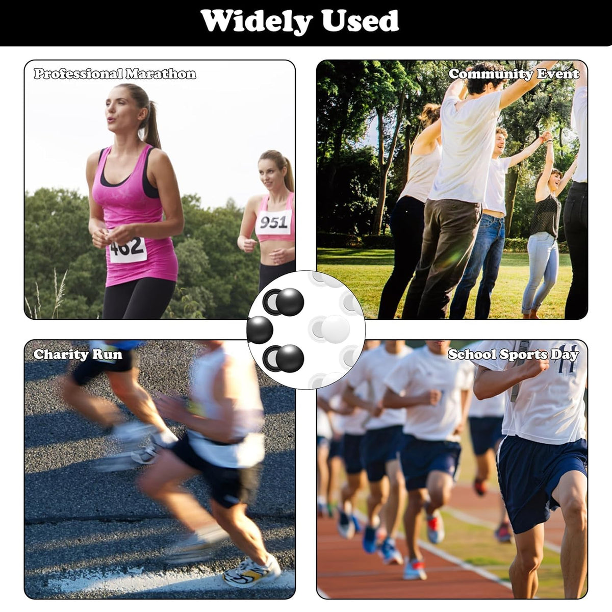 10 Piece Marathon Running Bib Clips Magnets for Runners Race Number Bib Clips Buckles Fixing Fastener