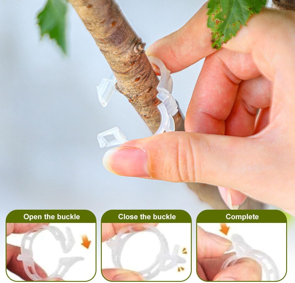 Secured Plastic Plant Clip, 2024 Upgraded Plant Support Clips Reusable Garden Clips 50 Piece