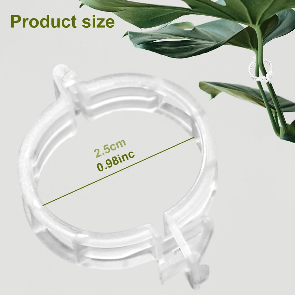 2024 New Secured Plastic Plant Clip, Upgraded Plant Support Clips Reusable Garden Clips 50 Piece