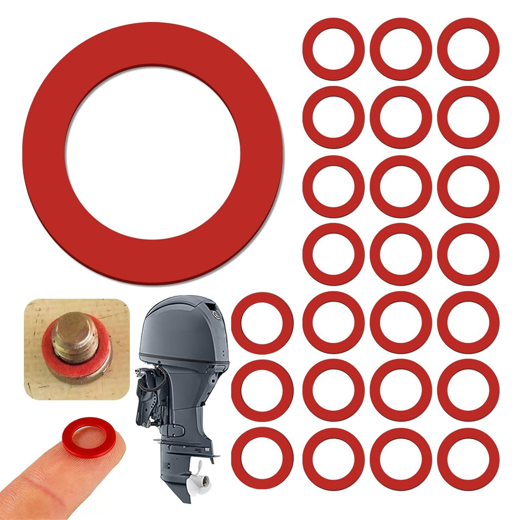 25 Piece 90430-08020 90430-08003 Outboard Lower Unit Oil Drain Gaskets for Yamaha 4 Stroke Outboard