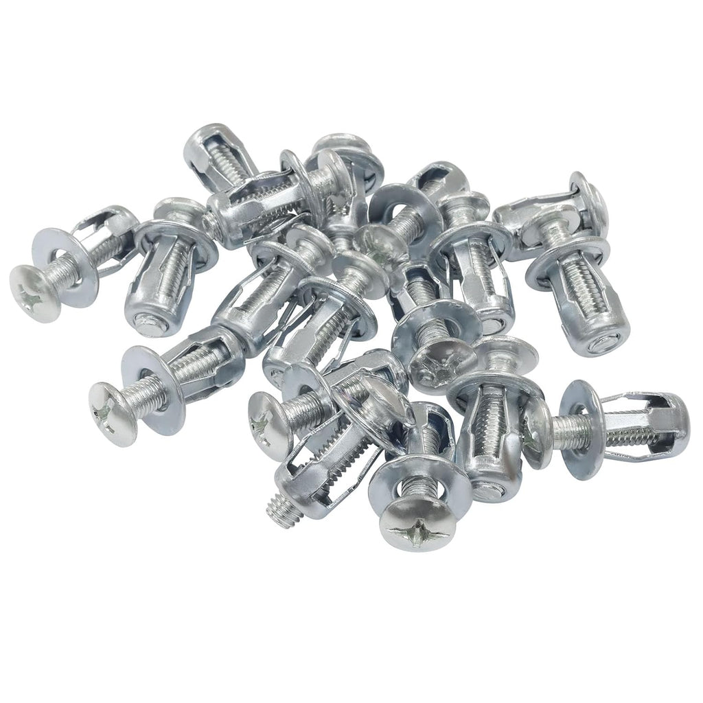20 Pack M6*25 Hollow Wall Anchors, Heavy Duty Cavity Fixing Anchors, Secure Fixings for Thin Walls/Aluminium Cladding