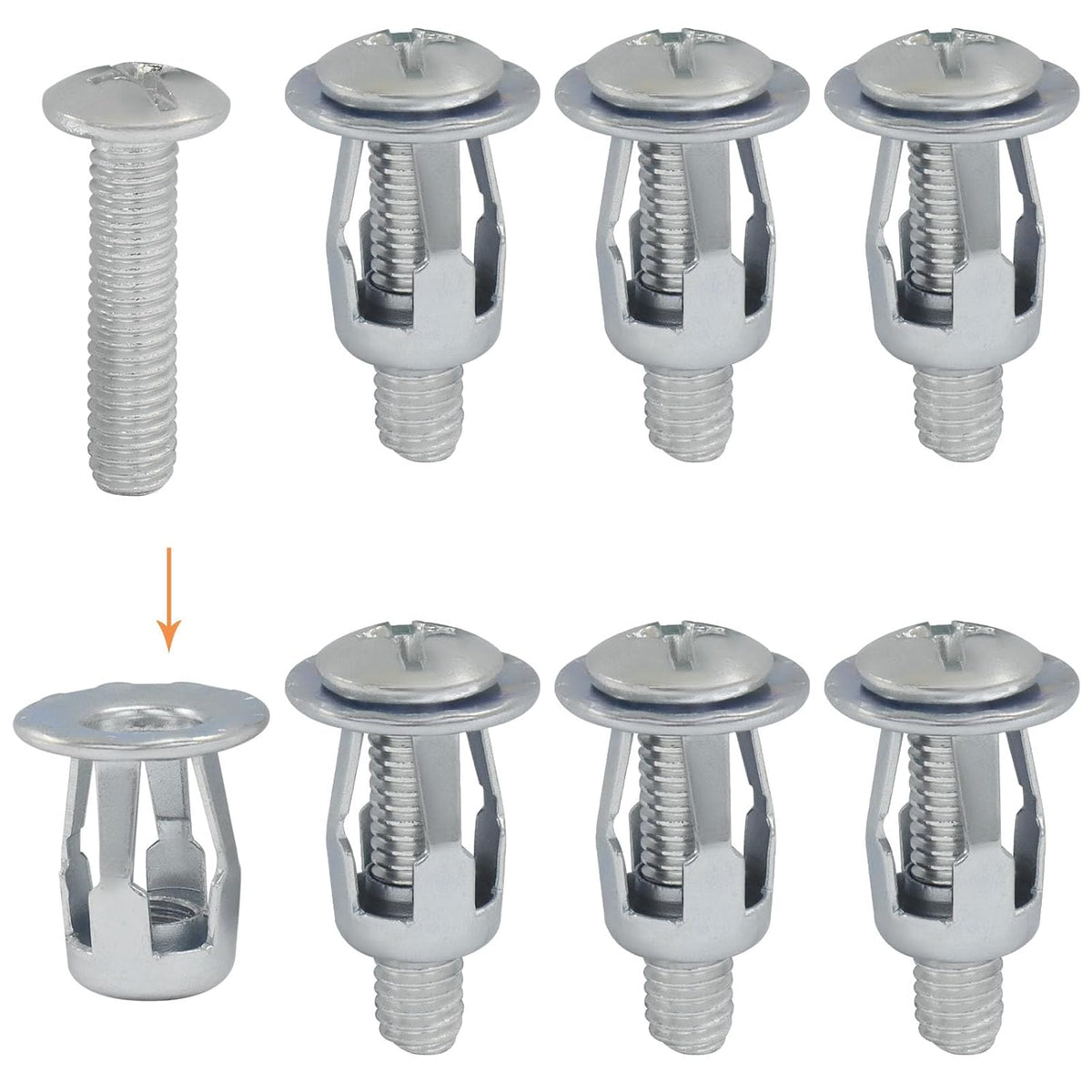 20 Pack M6*25 Hollow Wall Anchors, Heavy Duty Cavity Fixing Anchors, Secure Fixings for Thin Walls/Aluminium Cladding