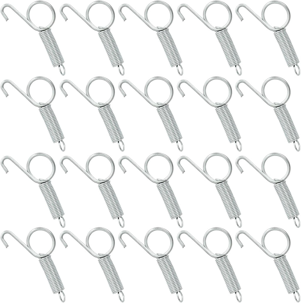20 Piece Spring Latch Hook Pet Door Latch Spring Cage Latch Cage Lock Metal Finger Spring Door Hook for Fixing