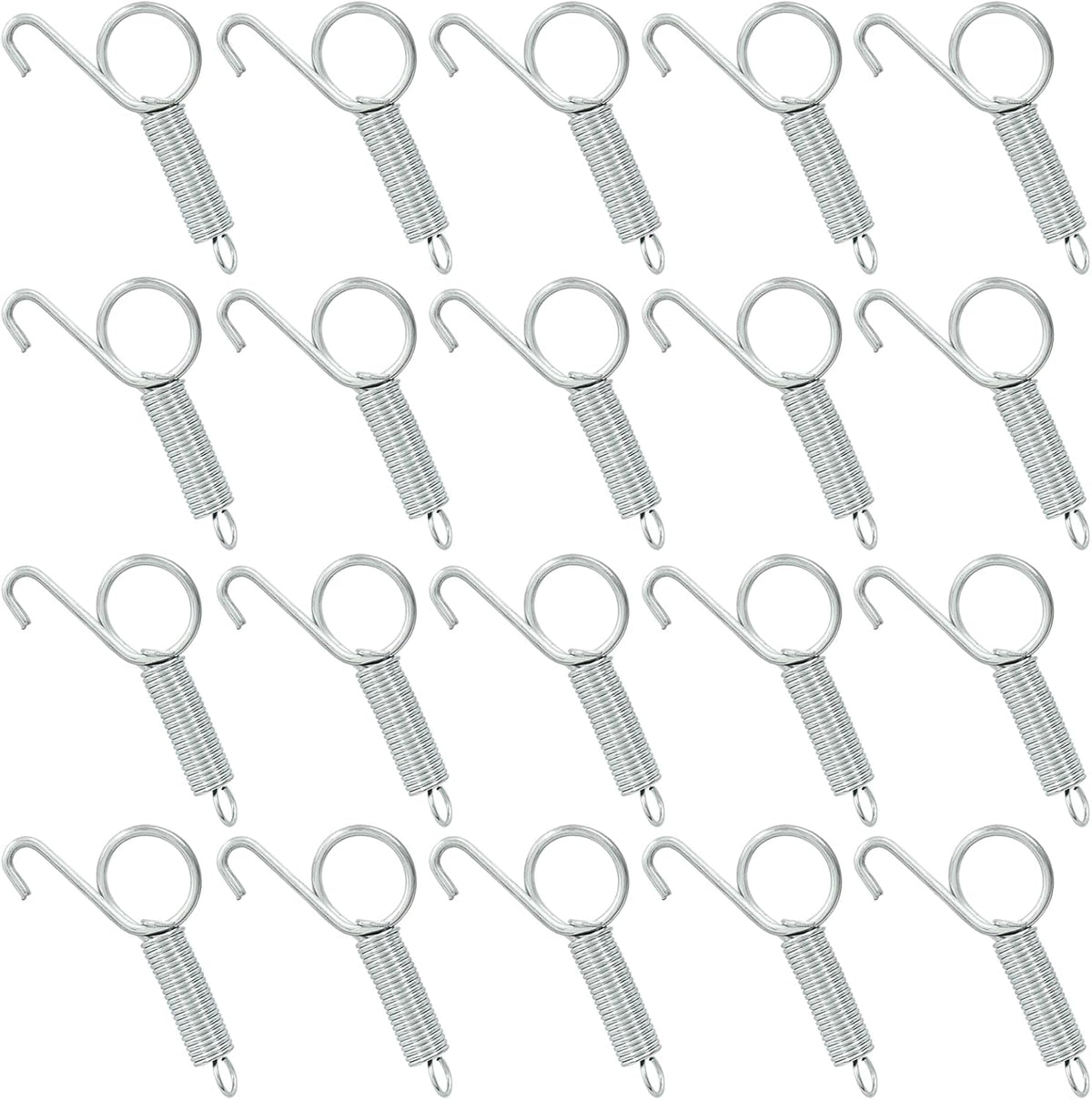 20 Piece Spring Latch Hook Pet Door Latch Spring Cage Latch Cage Lock Metal Finger Spring Door Hook for Fixing