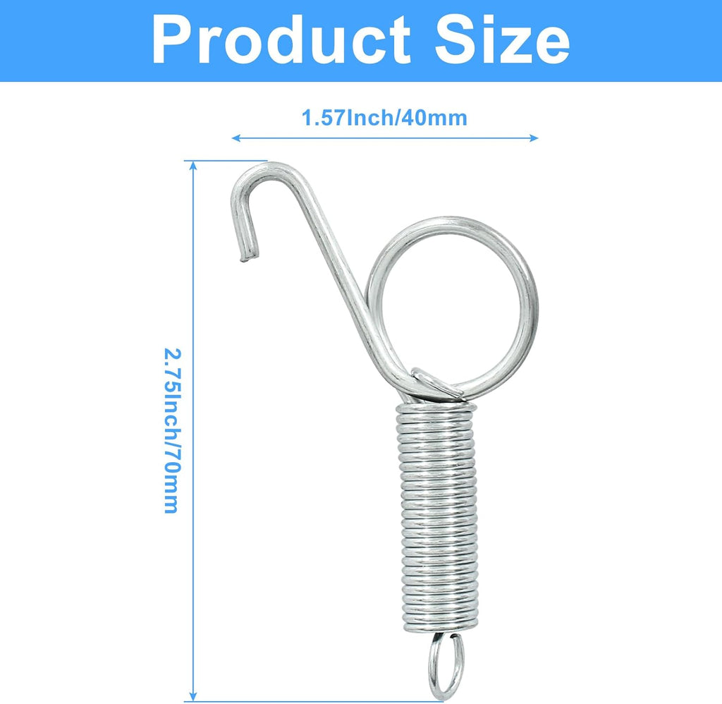 20 Piece Spring Latch Hook Pet Door Latch Spring Cage Latch Cage Lock Metal Finger Spring Door Hook for Fixing