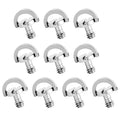 10 Pack Stainless Steel D Ring Screw Hinged Holder, 1/4"-20 Ring Camera Screws Tripod Camera Fixing Screwsfor Selfie