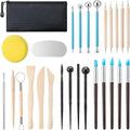 Pottery & Clay Sculpting Tool Kit – 27 Piece – Storage Bag