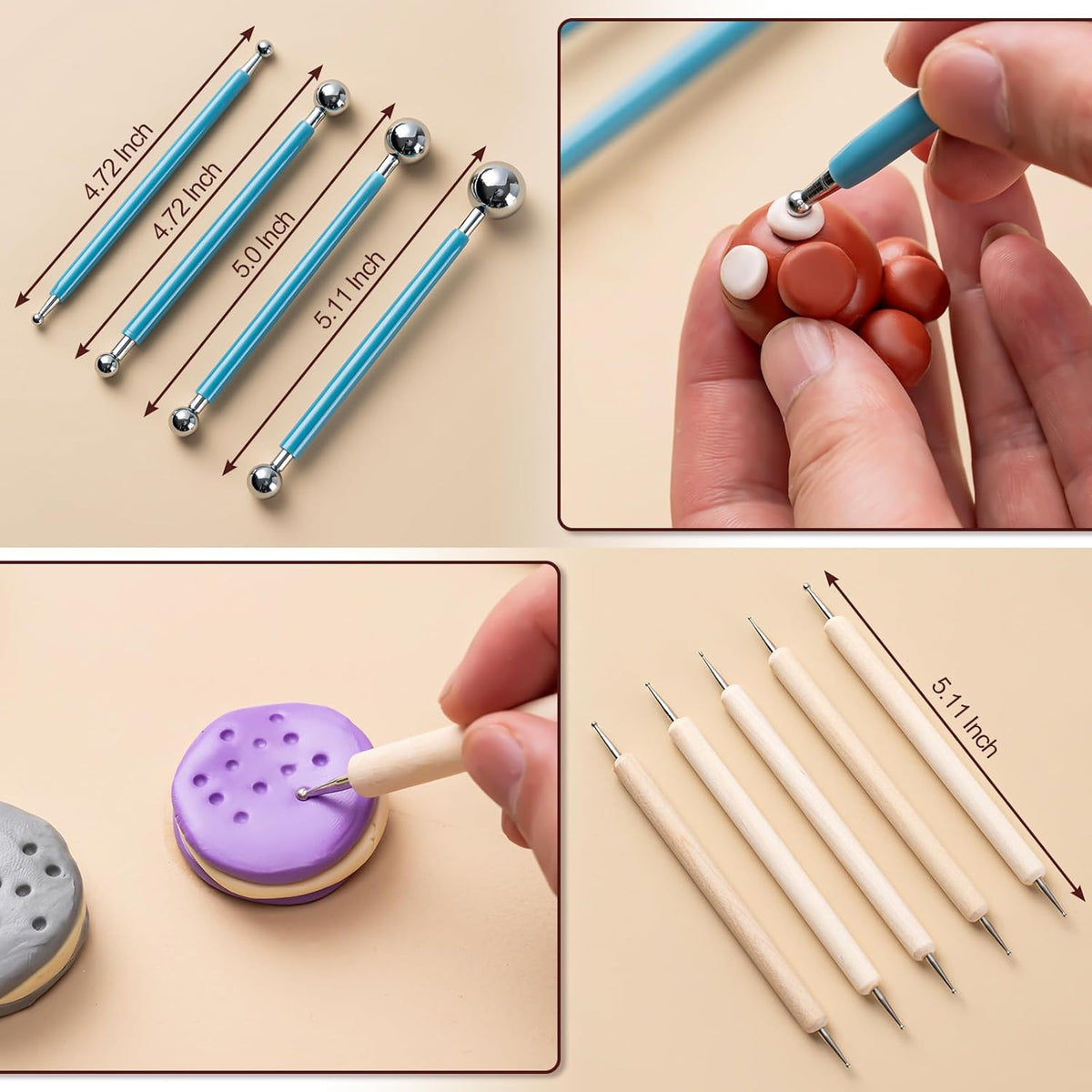 Pottery & Clay Sculpting Tool Kit – 27 Piece – Storage Bag