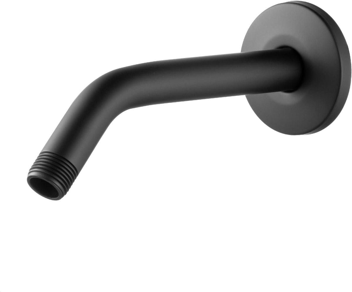 Shower Arm with Flange, 6 in Wall Mount Replacement Angle Shower Head Arm Wall-Mounted For Fixed Shower Head &