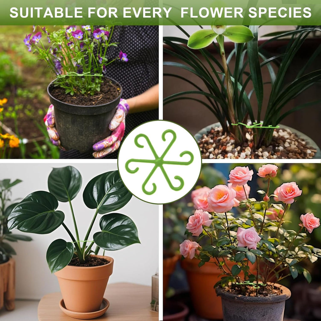 16 Pack Indoor Plant Stakes 4 Sizes 4 of Each Size Green Plant Supports for Tall Plants Monstera Plant Anchors Plant