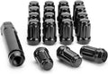 M12x1.5 Lug Nuts, 16 Piece 6 Spline LugNut with Socket for Polaris RZR, ATV 12x1.5 Black Wheel LugNuts for Ranger XP