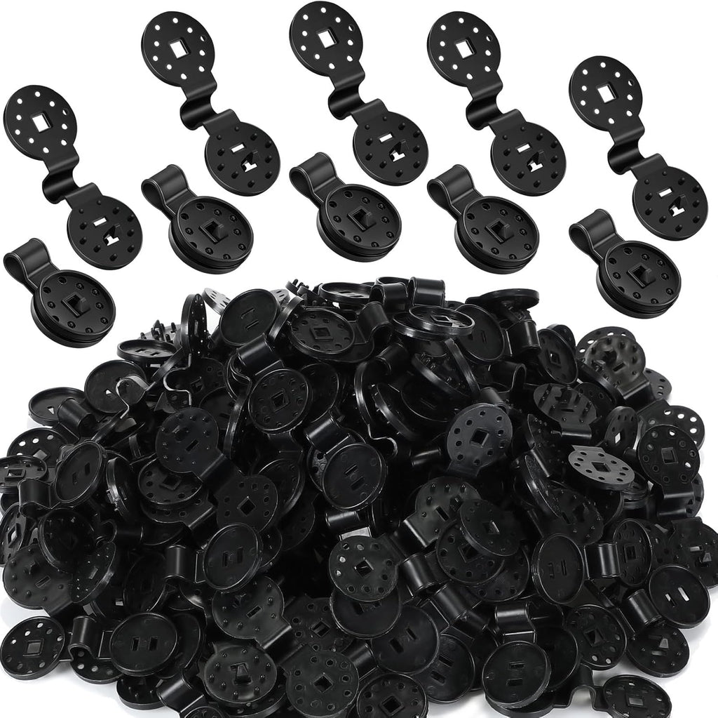 400 Piece Black Shade Cloth Plastic Clips Round Sunshade Net Fixing Clip Fabric Clips for Garden Anti Bird Netting