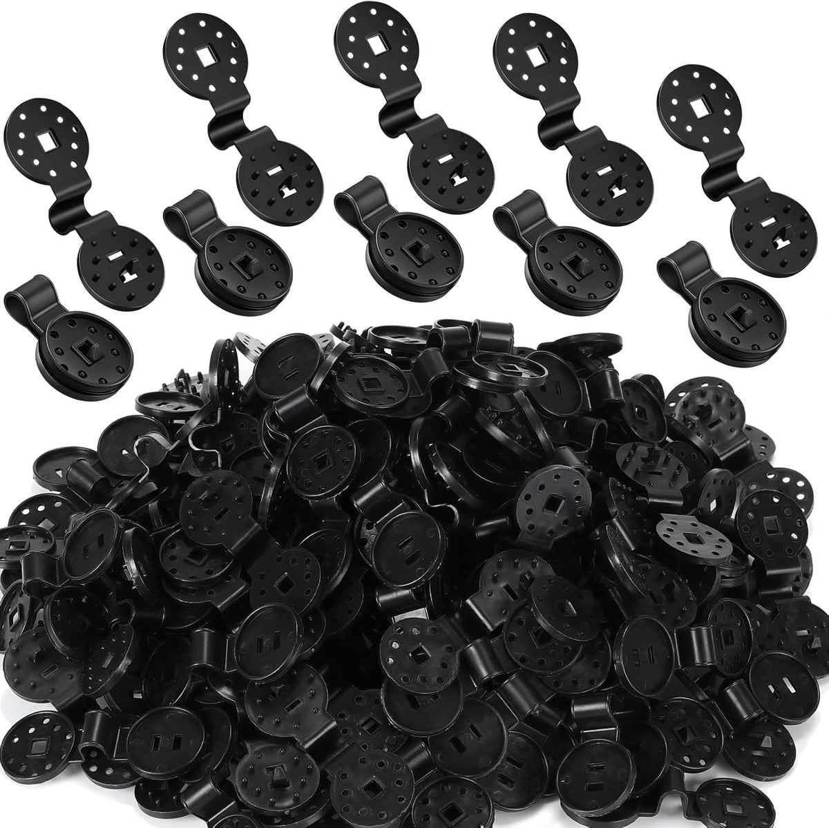 400 Piece Black Shade Cloth Plastic Clips Round Sunshade Net Fixing Clip Fabric Clips for Garden Anti Bird Netting
