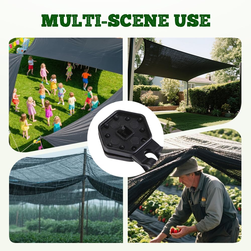 Shade Cloth Heavy Duty Lock Grip, 2026 New Greenhouse Shade Cloth Fix Clamp Tent Clips Windproof Awning Clamp Grip