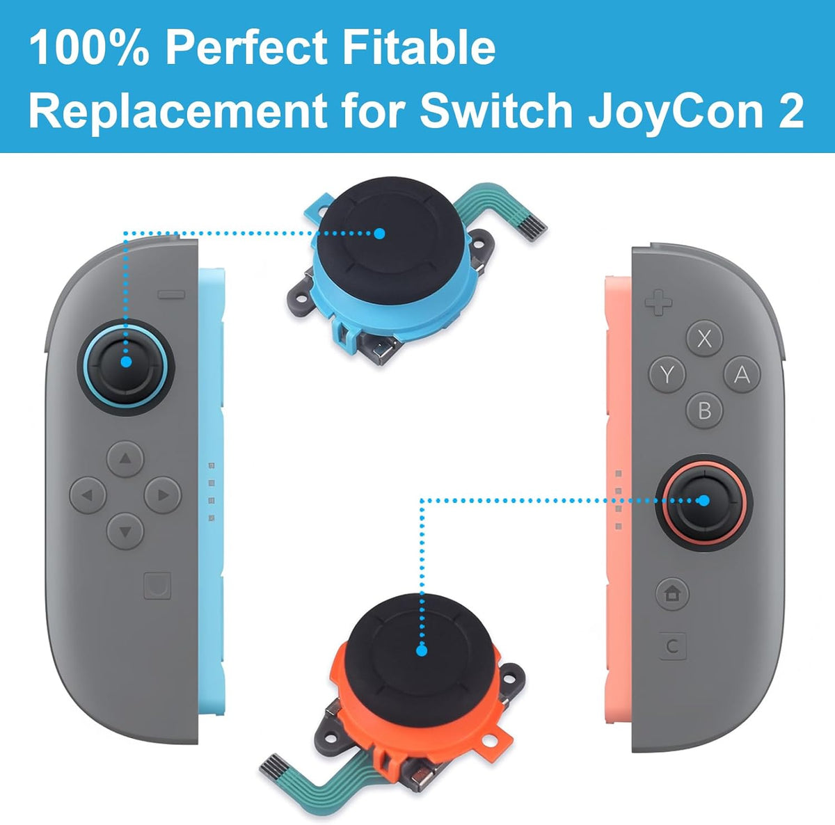 Replacement Joysticks for Nintendo Switch 2 Joycon Controller (2025)