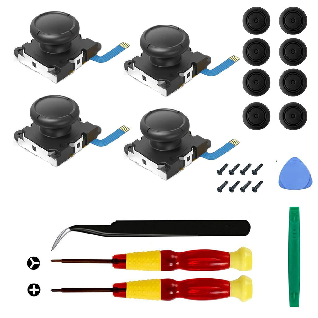 4-Pack Joycon Joystick Replacement Drift Fix for Nintendo Switch/Switch OLED Model/Switch Lite Joy-Con Controller