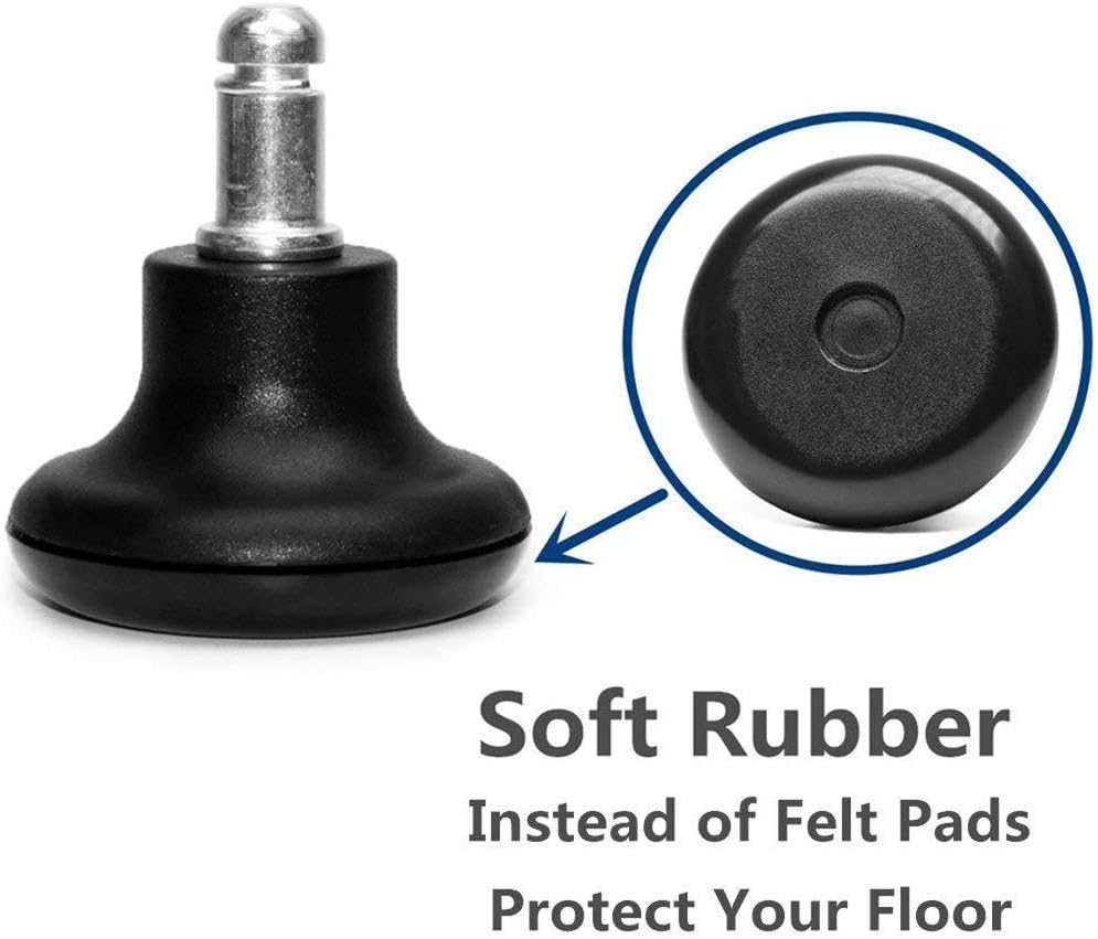 Bell Glides Replacement Office Chair or Stool Swivel Caster Wheels to Fixed Stationary Castors