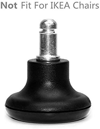 Bell Glides Replacement Office Chair or Stool Swivel Caster Wheels to Fixed Stationary Castors