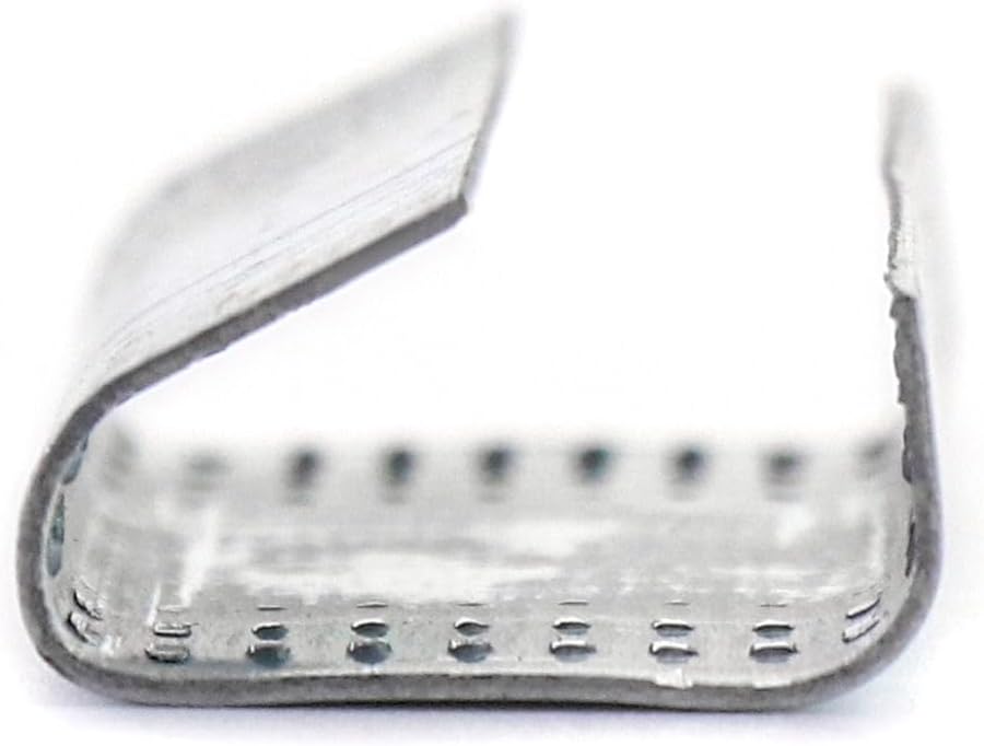 Seals for 1/2" Strap Width Steel Strapping, 500 Piece Metal Clips for Firmly Securing Packaging and Pallet Banding