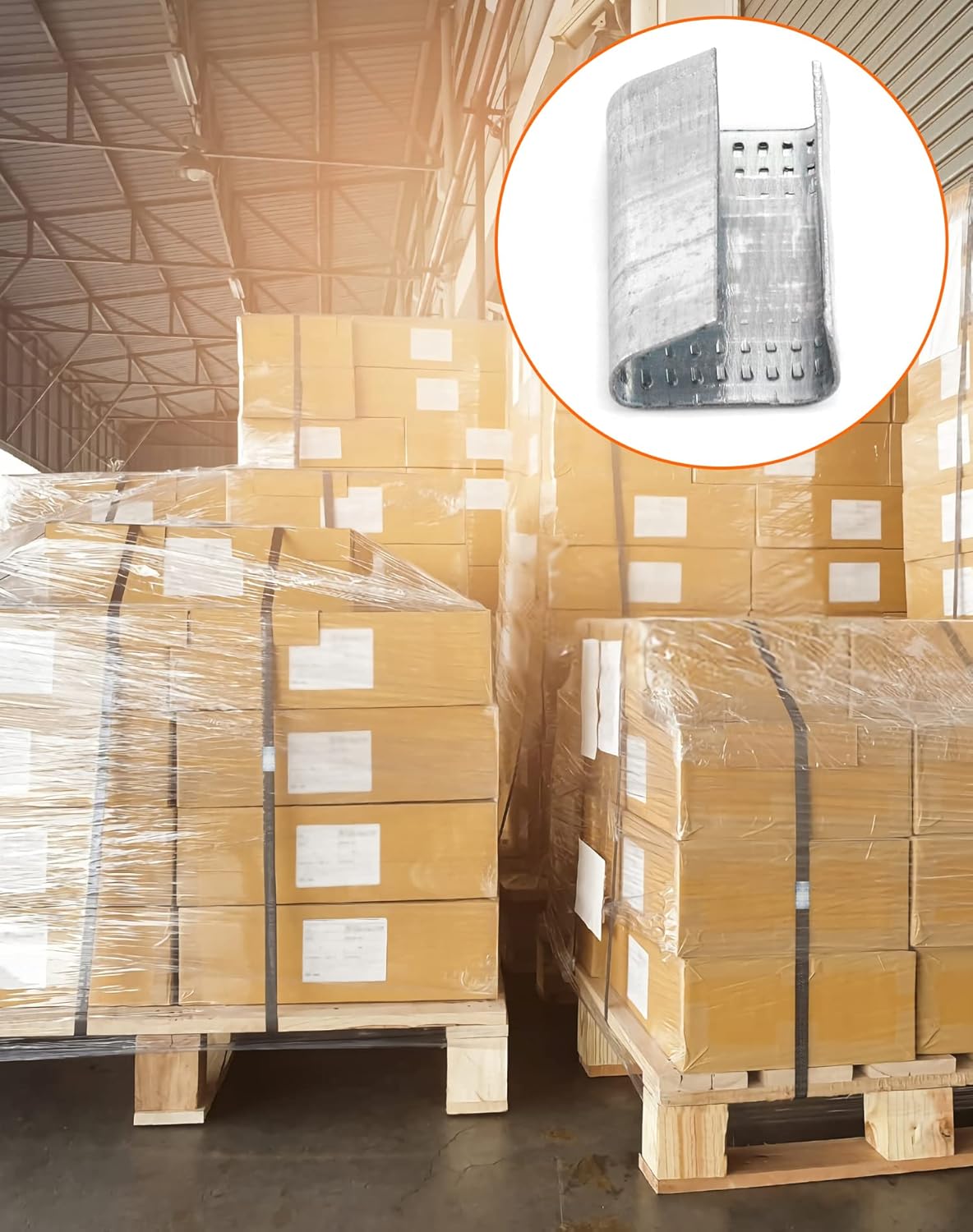 Seals for 1/2" Strap Width Steel Strapping, 500 Piece Metal Clips for Firmly Securing Packaging and Pallet Banding