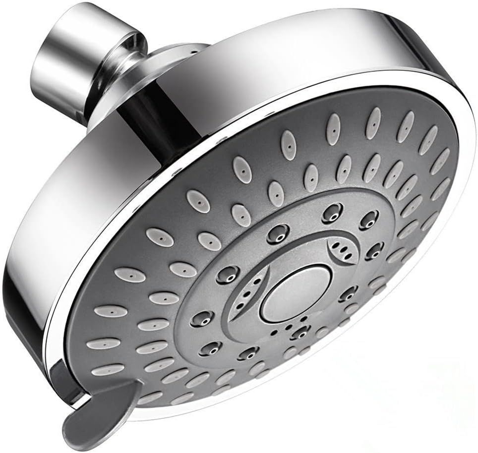 Shower Head High High Flow Pressure Rain Fixed Showerhead 5-Setting with Bathroom Showerhead with Adjustable Brass