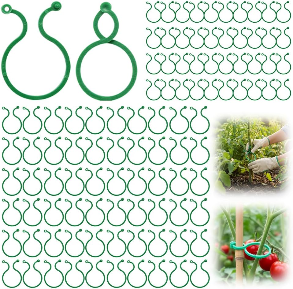 Plant Support Clips for Climbing Plants, Reable Garden Plant Support Plastic Clips for Tomatoes