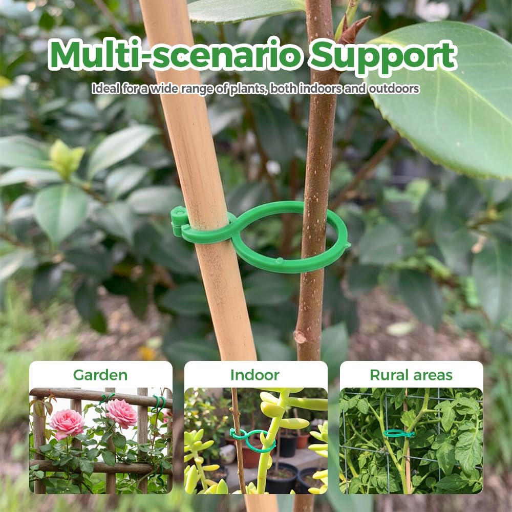 Plant Support Clips for Climbing Plants, Reable Garden Plant Support Plastic Clips for Tomatoes