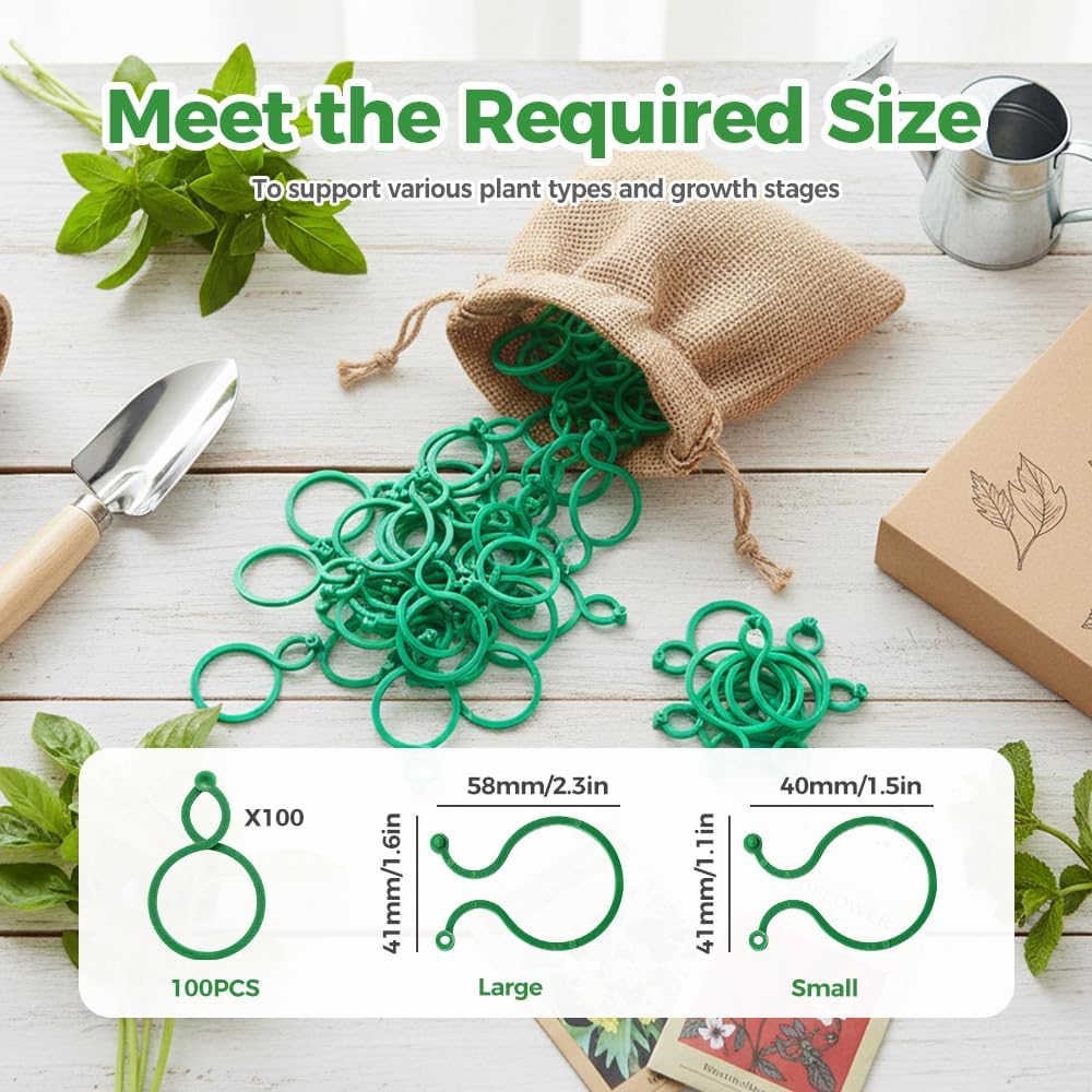 Plant Support Clips for Climbing Plants, Reable Garden Plant Support Plastic Clips for Tomatoes