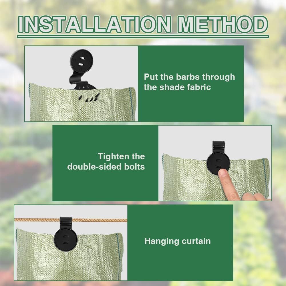Shade Cloth Heavy Duty Lock Grip, 2023 New Shade Cloth Plastic Clips Windproof Awning Clamp Grip