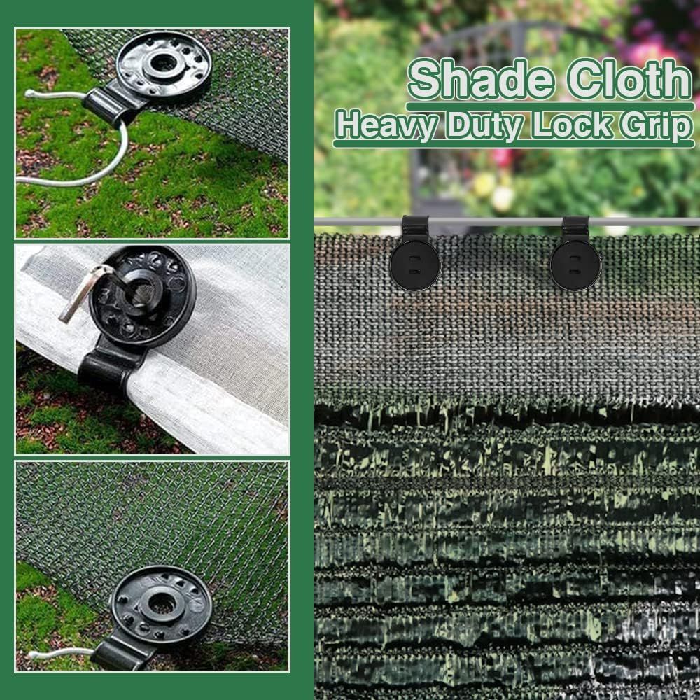 Shade Cloth Heavy Duty Lock Grip, 2023 New Shade Cloth Plastic Clips Windproof Awning Clamp Grip