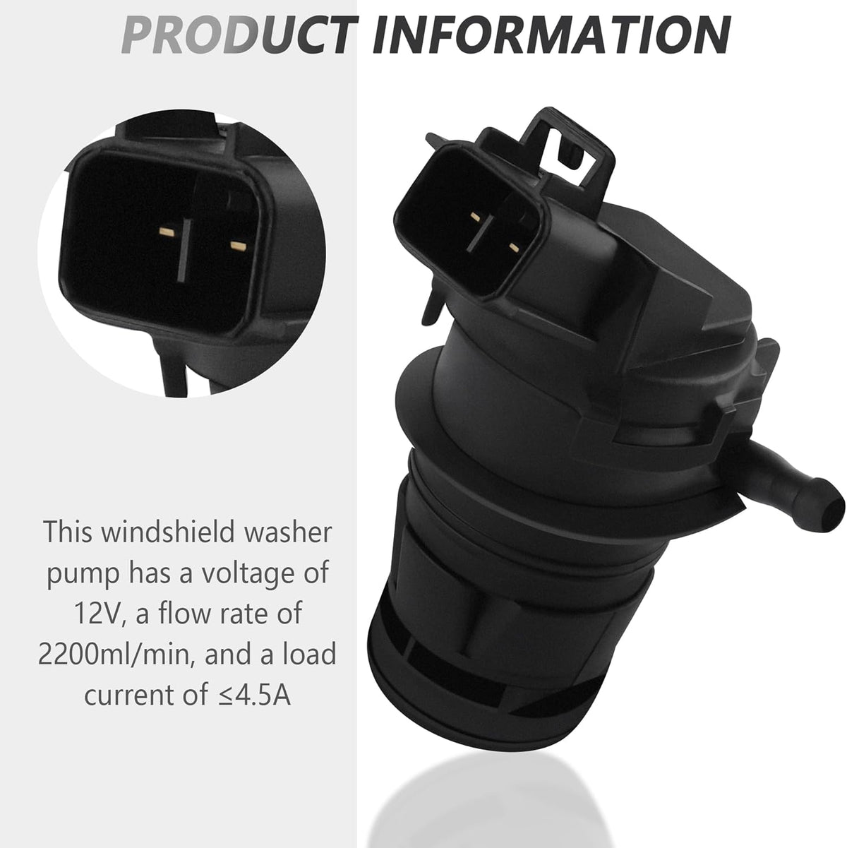 Windshield Washer Pump Replacement OEM#85330-60190,85330-AE010 with Grommet,Windshield Wiper Pump for