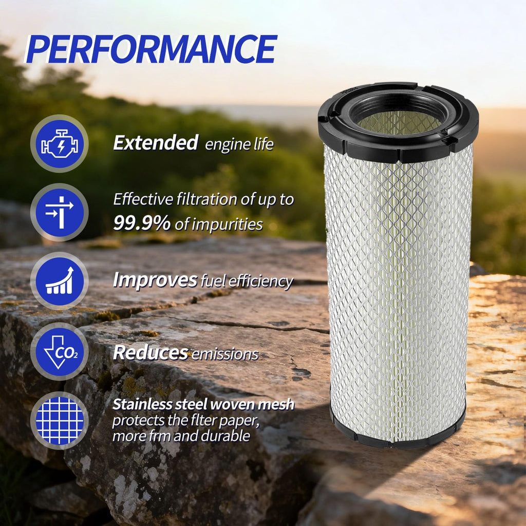 Kawasaki 11013-7044 & 11013-7045 Inner & Outer Air Filter Cleaners Combo OEM for Donaldson Kohler 25-083-01-S