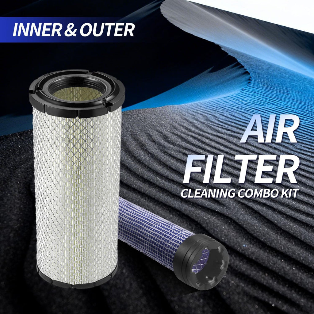 Kawasaki 11013-7044 & 11013-7045 Inner & Outer Air Filter Cleaners Combo OEM for Donaldson Kohler 25-083-01-S