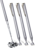 4 Pieces Telescoping Magnetic Pick up Tool Grabbers Reacher Tools with Pocket Clip 25 Inch Telescopic Retrieving