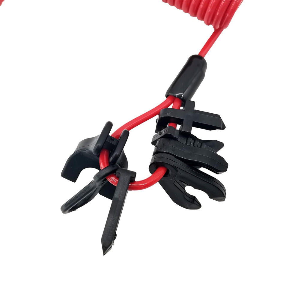 Universal Boat Kill Switch Key Set, Safety Stop Connector Lanyard Cord Replacement for Mercury, Yamaha, Honda
