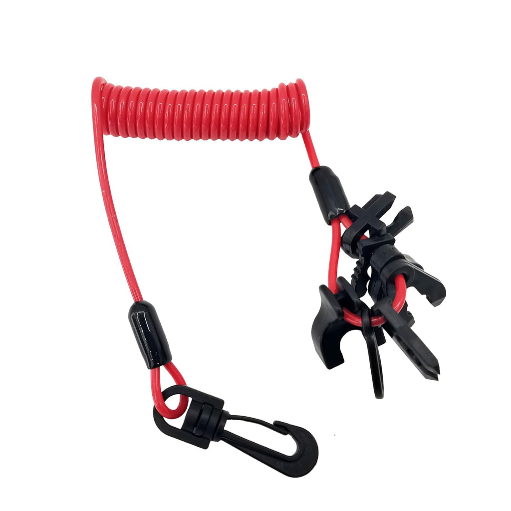 Universal Boat Kill Switch Key Set, Safety Stop Connector Lanyard Cord Replacement for Mercury, Yamaha, Honda