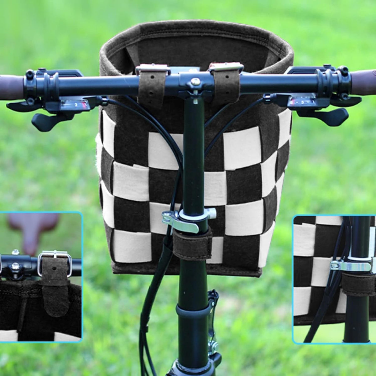 Bike Basket with a Fixed Holder, Kids' Small Scooter Tricycle Accessories Kit Bells Tools