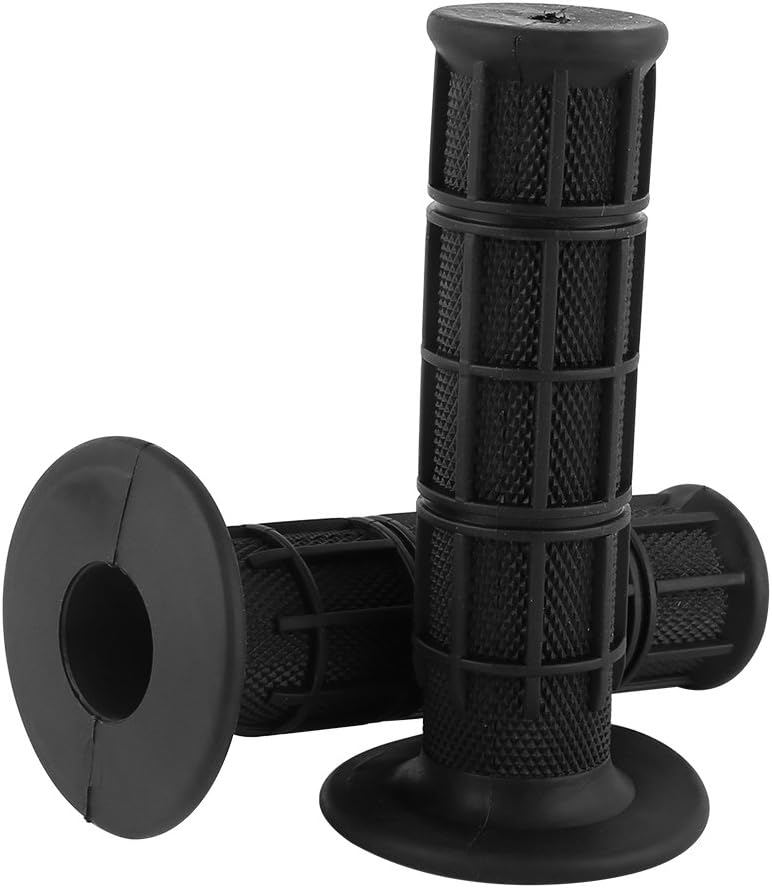 22mm / 7/8in Motorcycle Hand Grips – Black – Pair