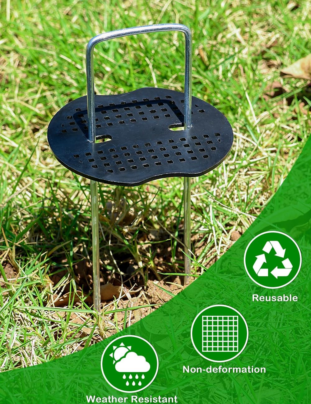 102 Piece 6 Inches Landscape Staples with Gasket Kit. 50 Piece U-Shaped Garden Stakes and Plastic Fixing Gasket