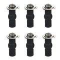 6 Pack Universal Toilet Seat Hinges Screw, Toilet Seat Hinges Blind Hole fixings Expanding Rubber Top Fix Nuts Screws