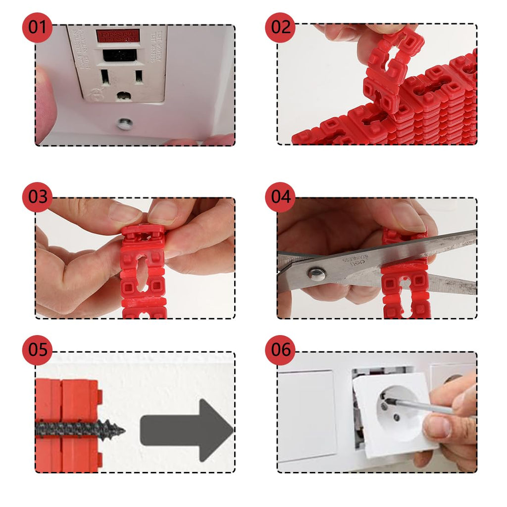 Outlet Spacers Switch and Receptacle Spacer 48 Piece Socket Spacers Plastic Shims for Electrical Box Extender Loose