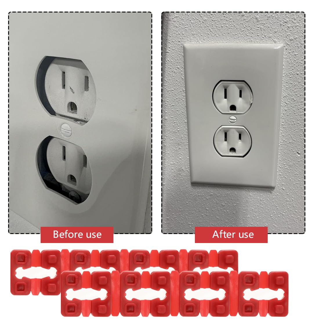 Outlet Spacers Switch and Receptacle Spacer 48 Piece Socket Spacers Plastic Shims for Electrical Box Extender Loose