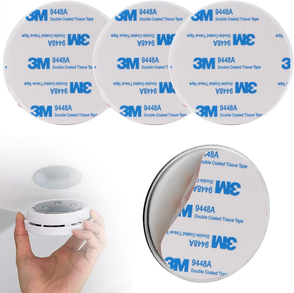 Magnetic Smoke Detector Sticky Pads Magnetic Adhesive Pads 3 Piece Magnetic Smoke Alarm Fixing Mount No Drilling
