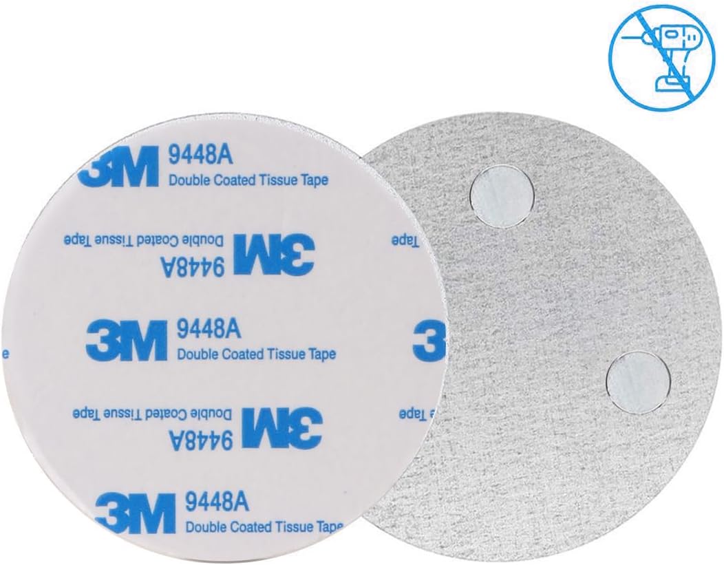 Magnetic Smoke Detector Sticky Pads Magnetic Adhesive Pads 3 Piece Magnetic Smoke Alarm Fixing Mount No Drilling