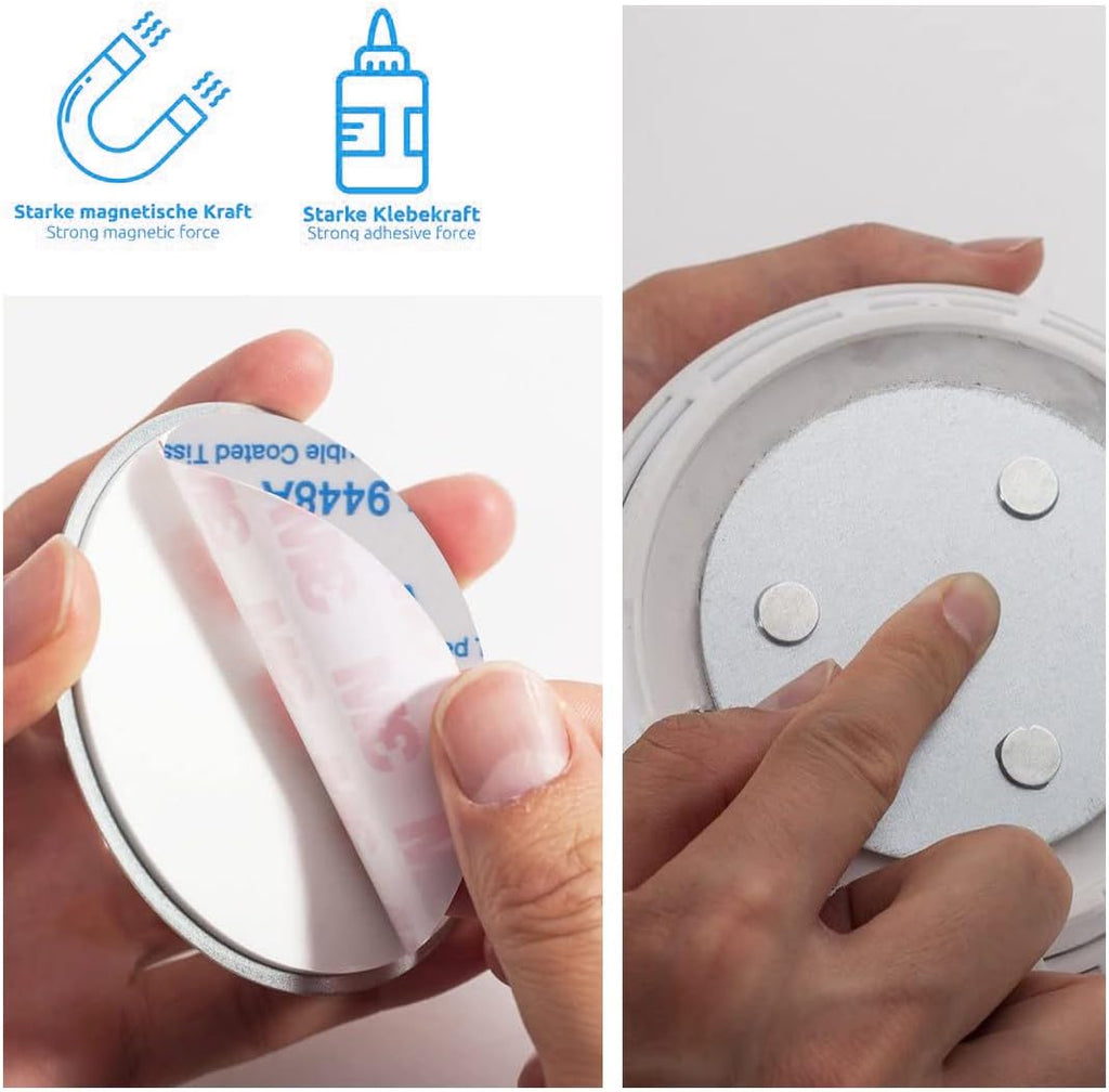 Magnetic Smoke Detector Sticky Pads Magnetic Adhesive Pads 3 Piece Magnetic Smoke Alarm Fixing Mount No Drilling