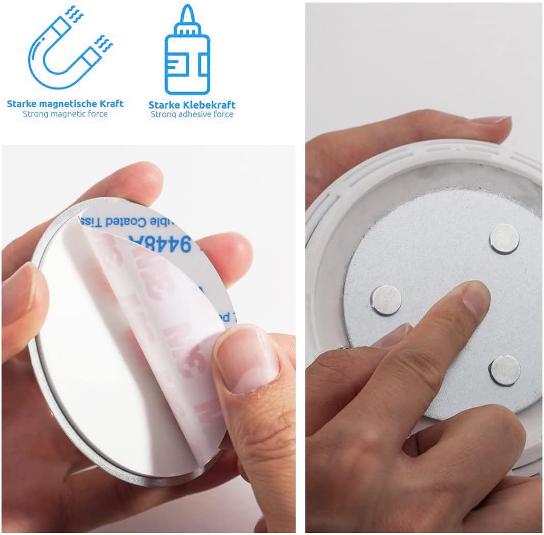 Magnetic Smoke Detector Sticky Pads Magnetic Adhesive Pads 3 Piece Magnetic Smoke Alarm Fixing Mount No Drilling